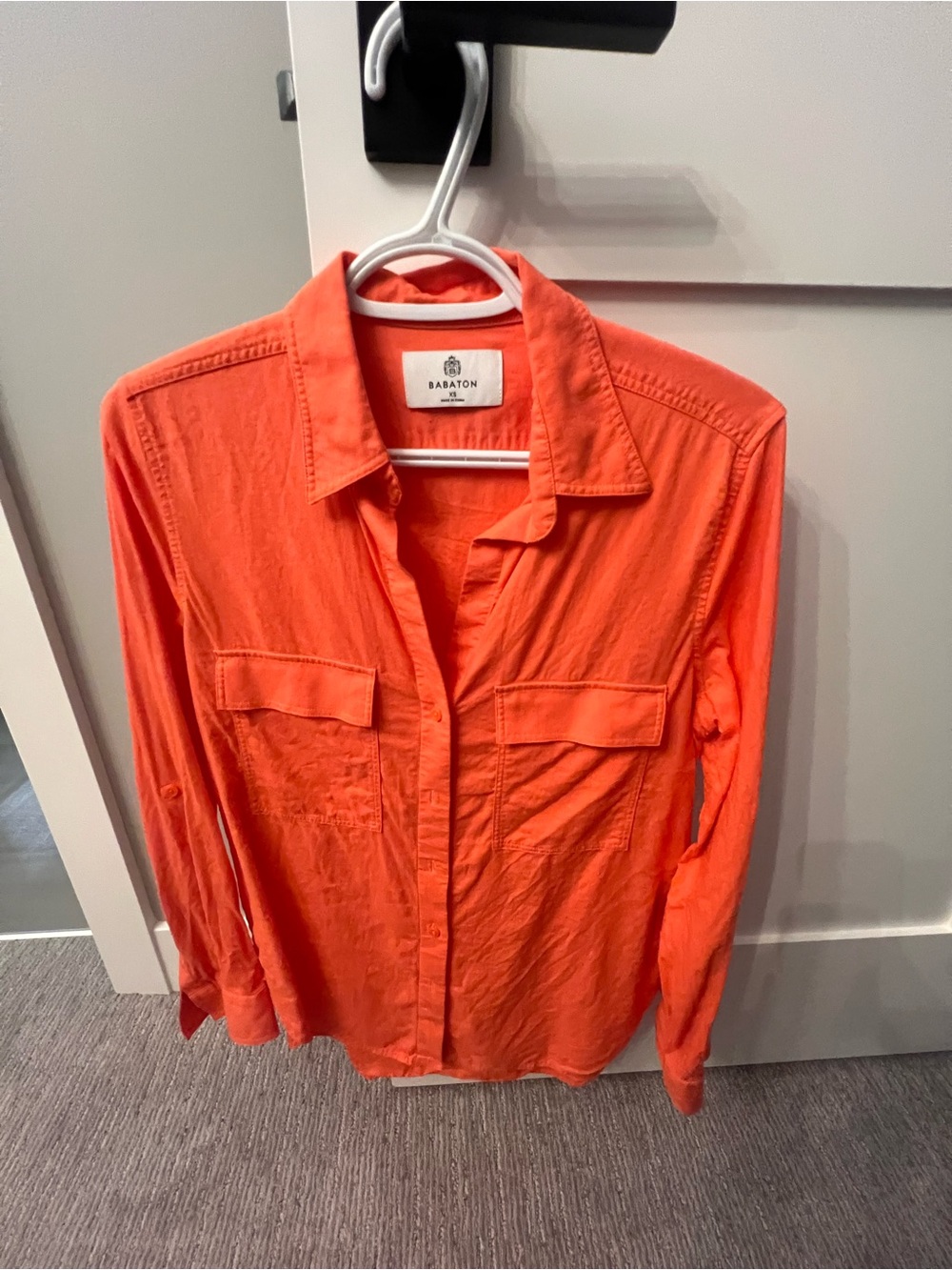 Babaton Striped Button Up Shirt, like new condition, size X-small